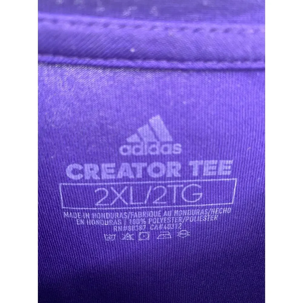 Adidas Creator Tee Purple Gold UW U Dub University of Washington 2XL